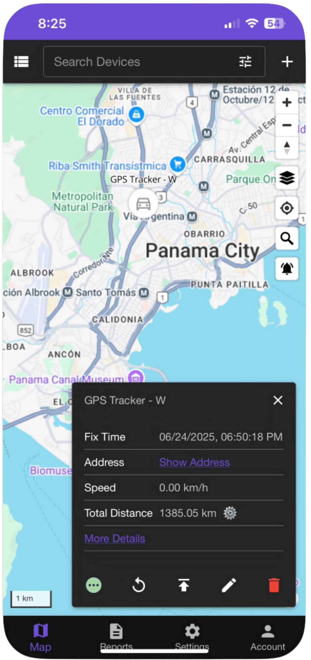 App móvil de Geotrack360